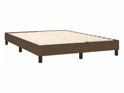 Clicnbuy Estructura de cama box spring tela marrón 140x190 cm