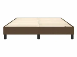 Clicnbuy Estructura de cama box spring tela marrón 140x190 cm