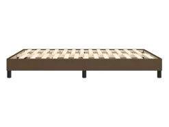 Clicnbuy Estructura de cama box spring tela marrón 140x190 cm