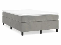 Estructura de cama box spring terciopelo gris claro 120x200 cm^Clicnbuy Online