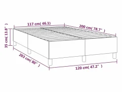 Estructura de cama box spring terciopelo gris claro 120x200 cm^Clicnbuy Online