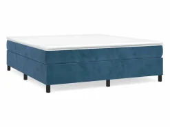 Clicnbuy Somier - 180X200Cm|Estructura de cama box spring terciopelo azul oscuro 180x200 cm