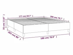 Clicnbuy Somier - 180X200Cm|Estructura de cama box spring terciopelo azul oscuro 180x200 cm