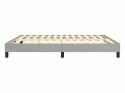 Estructura de cama box spring tela gris claro 180x200 cm^Clicnbuy New
