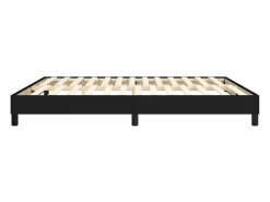 Estructura de cama box spring tela negro 180x200 cm^Clicnbuy
