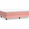Estructura de cama box spring terciopelo rosa 180x200 cm^Clicnbuy Best