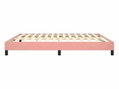 Estructura de cama box spring terciopelo rosa 180x200 cm^Clicnbuy Best