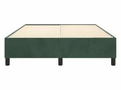 Clicnbuy Somier Tapizado|Somier - 140X190Cm|Estructura de cama box spring terciopelo verde oscuro 140x190cm
