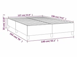 Clicnbuy Somier Tapizado|Somier - 140X190Cm|Estructura de cama box spring terciopelo verde oscuro 140x190cm