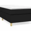 Clicnbuy Somier Tapizado|Estructura de cama box spring tela negro 80x200 cm