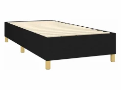 Clicnbuy Somier Tapizado|Estructura de cama box spring tela negro 80x200 cm