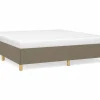 Clicnbuy Estructura de cama box spring tela gris taupe 160x200 cm Sale