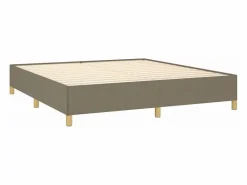 Clicnbuy Estructura de cama box spring tela gris taupe 160x200 cm Sale