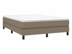 Clicnbuy Somier - 140X190Cm|Estructura de cama box spring tela gris taupe 140x190 cm