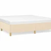 Estructura de cama box spring tela color crema 160x200 cm^Clicnbuy Clearance