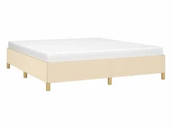 Estructura de cama box spring tela color crema 160x200 cm^Clicnbuy Clearance