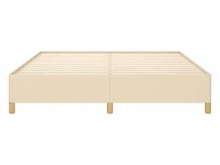 Estructura de cama box spring tela color crema 160x200 cm^Clicnbuy Clearance