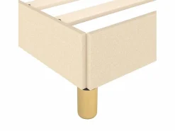 Estructura de cama box spring tela color crema 160x200 cm^Clicnbuy Clearance