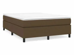 Clicnbuy Estructura de cama box spring tela marrón 140x190 cm Online
