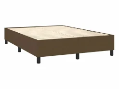Clicnbuy Estructura de cama box spring tela marrón 140x190 cm Online