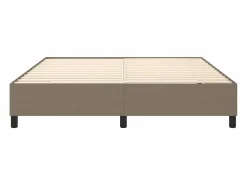 Estructura de cama box spring tela gris taupe 160x200 cm^Clicnbuy New