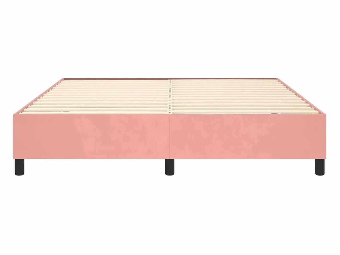 Clicnbuy Somier - 180X200Cm|Estructura de cama box spring terciopelo rosa 180x200 cm
