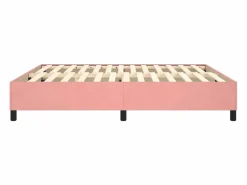 Clicnbuy Somier - 180X200Cm|Estructura de cama box spring terciopelo rosa 180x200 cm