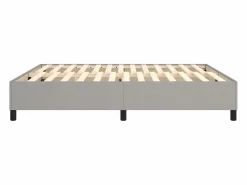 Estructura de cama box spring tela gris claro 160x200 cm^Clicnbuy