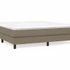 Clicnbuy Somier - 160X200Cm|Estructura de cama box spring tela gris taupe 160x200 cm