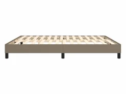 Clicnbuy Somier - 160X200Cm|Estructura de cama box spring tela gris taupe 160x200 cm