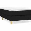 Estructura de cama box spring tela negro 90x190 cm^Clicnbuy Hot