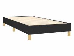Estructura de cama box spring tela negro 90x190 cm^Clicnbuy Hot