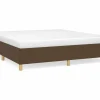 Clicnbuy Somier - 160X200Cm|Estructura de cama box spring tela marrón 160x200 cm