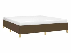Clicnbuy Somier - 160X200Cm|Estructura de cama box spring tela marrón 160x200 cm