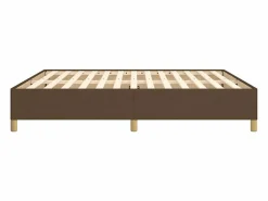 Clicnbuy Somier - 160X200Cm|Estructura de cama box spring tela marrón 160x200 cm