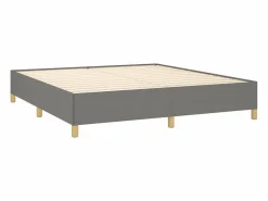 Clicnbuy Estructura de cama box spring tela gris oscuro 180x200 cm Clearance