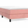 Estructura de cama box spring terciopelo rosa 90x190 cm^Clicnbuy Discount