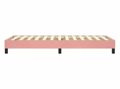 Estructura de cama box spring terciopelo rosa 90x190 cm^Clicnbuy Discount