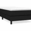 Clicnbuy Somier Tapizado|Somier - 90X190Cm|Estructura de cama box spring tela negro 90x190 cm