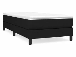 Clicnbuy Somier Tapizado|Somier - 90X190Cm|Estructura de cama box spring tela negro 90x190 cm