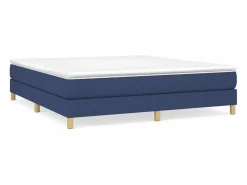 Clicnbuy Estructura de cama box spring tela azul 180x200 cm Hot