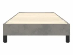 Clicnbuy Somier - 90X190Cm|Estructura de cama box spring terciopelo gris claro 90x190 cm