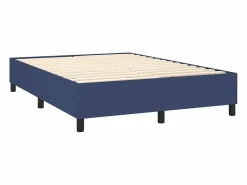 Clicnbuy Somier - 140X190Cm|Estructura de cama box spring tela azul 140x190 cm