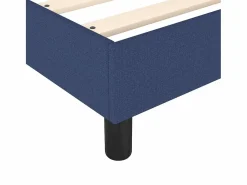Clicnbuy Somier - 140X190Cm|Estructura de cama box spring tela azul 140x190 cm