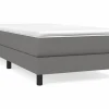 Estructura de cama box spring tela gris oscuro 90x190 cm^Clicnbuy Clearance