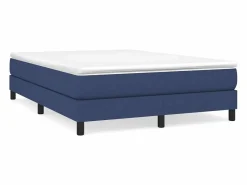 Clicnbuy Estructura de cama box spring tela azul 140x190 cm Outlet