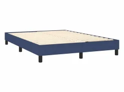Clicnbuy Estructura de cama box spring tela azul 140x190 cm Outlet