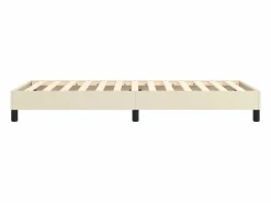 Clicnbuy Estructura de cama box spring cuero sintético 100x200 cm Crema Best