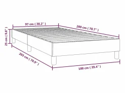 Clicnbuy Estructura de cama box spring cuero sintético 100x200 cm Crema Best
