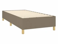 Estructura de cama box spring tela gris taupe 90x190 cm^Clicnbuy Best
